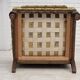 1960s, Danish armchair, furniture velour, carved oak wood.