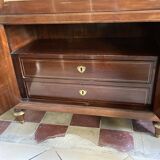 Secretary in mahogany and mahogany veneer Louis XVI era