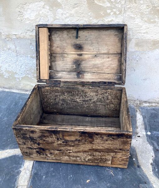 Old small wooden trunk