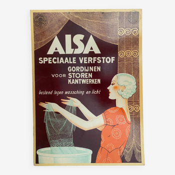 Ancienne publicité authentique cartonnée Alsa