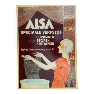 Old authentic Alsa cardboard advertisement