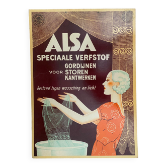 Ancienne publicité authentique cartonnée Alsa