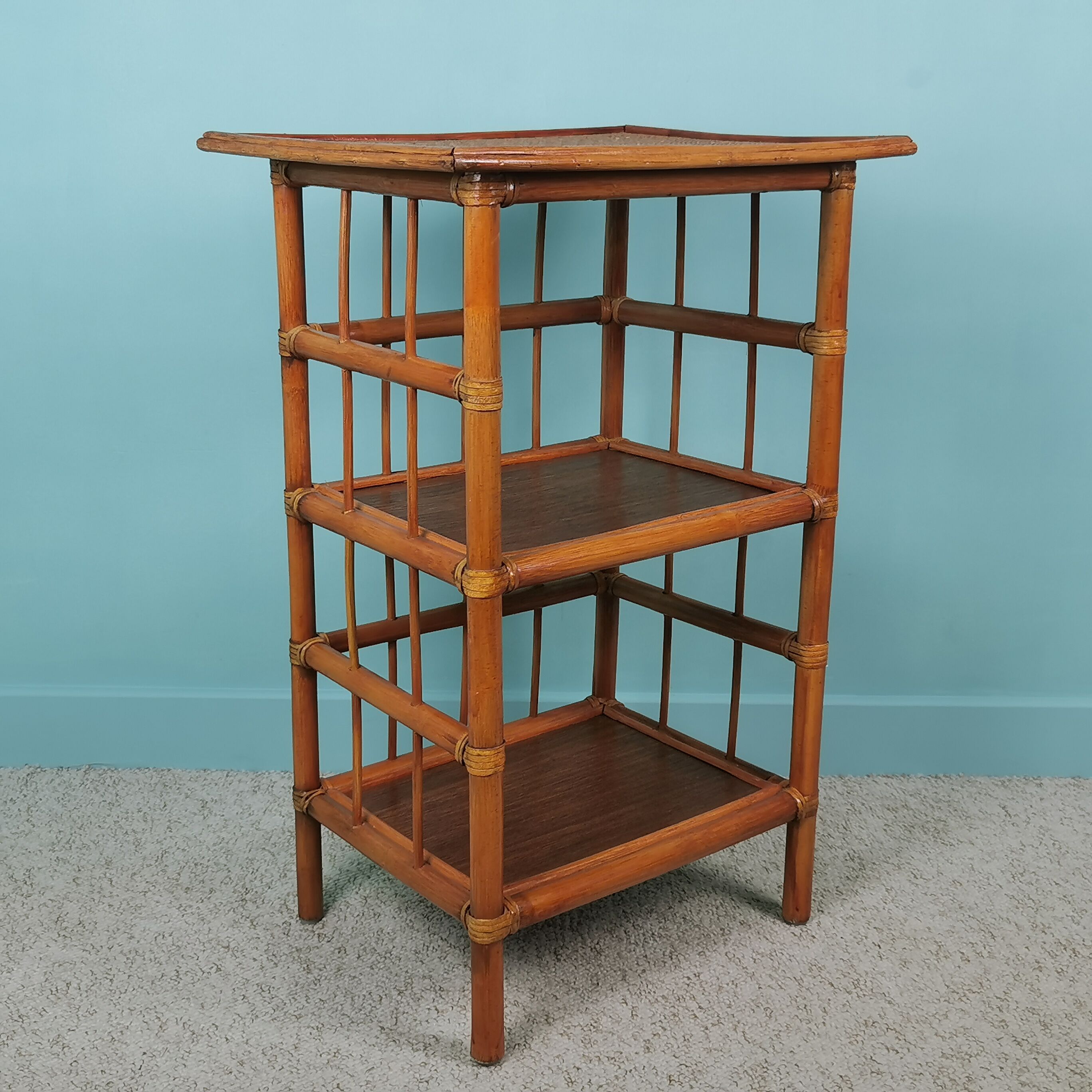 Rattan shelf