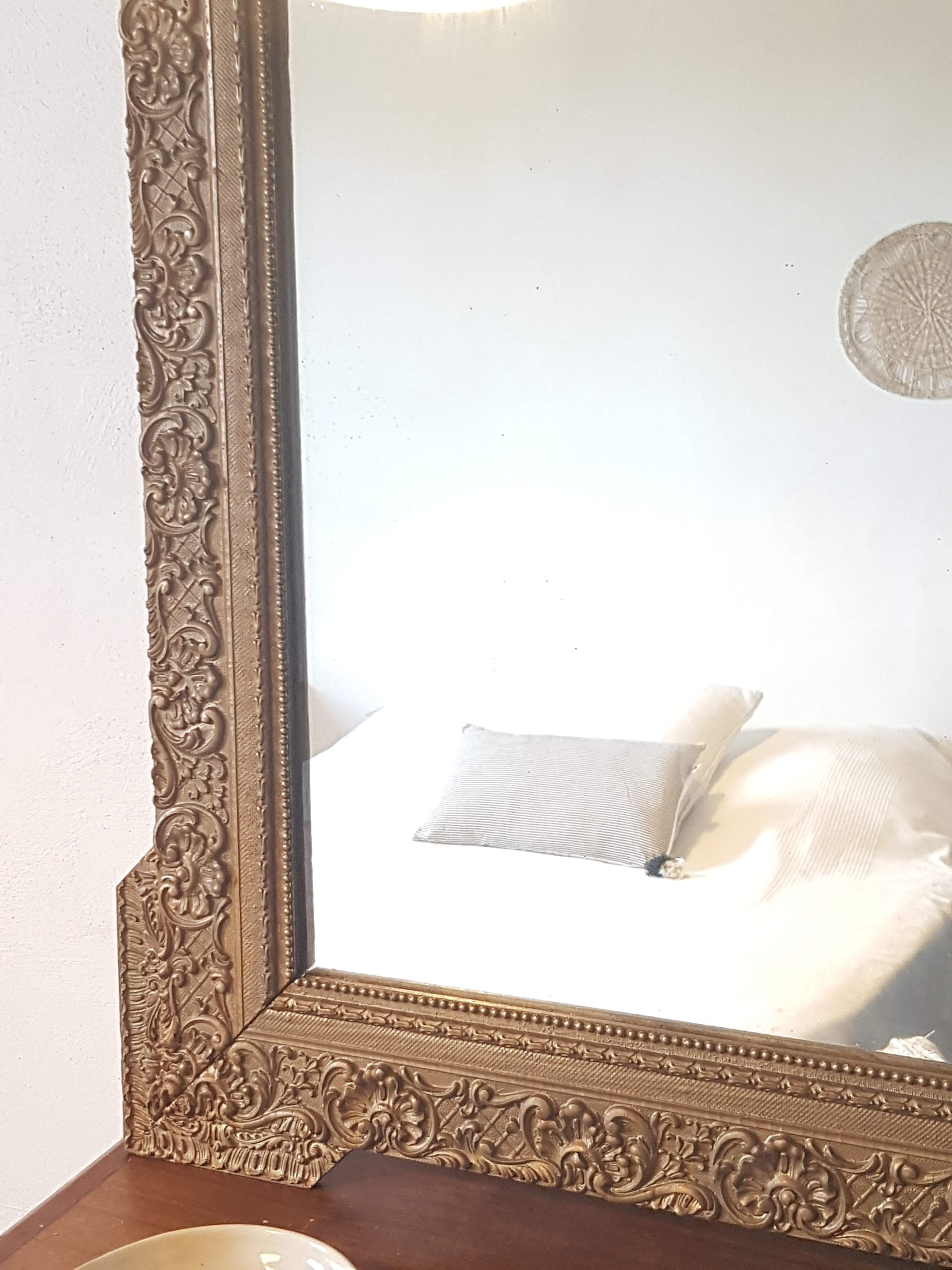 Old golden mirror 90 x 66cm