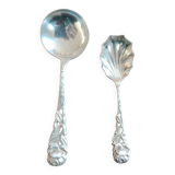 Set of 2 Hildesheimer Rose Silver Spoons