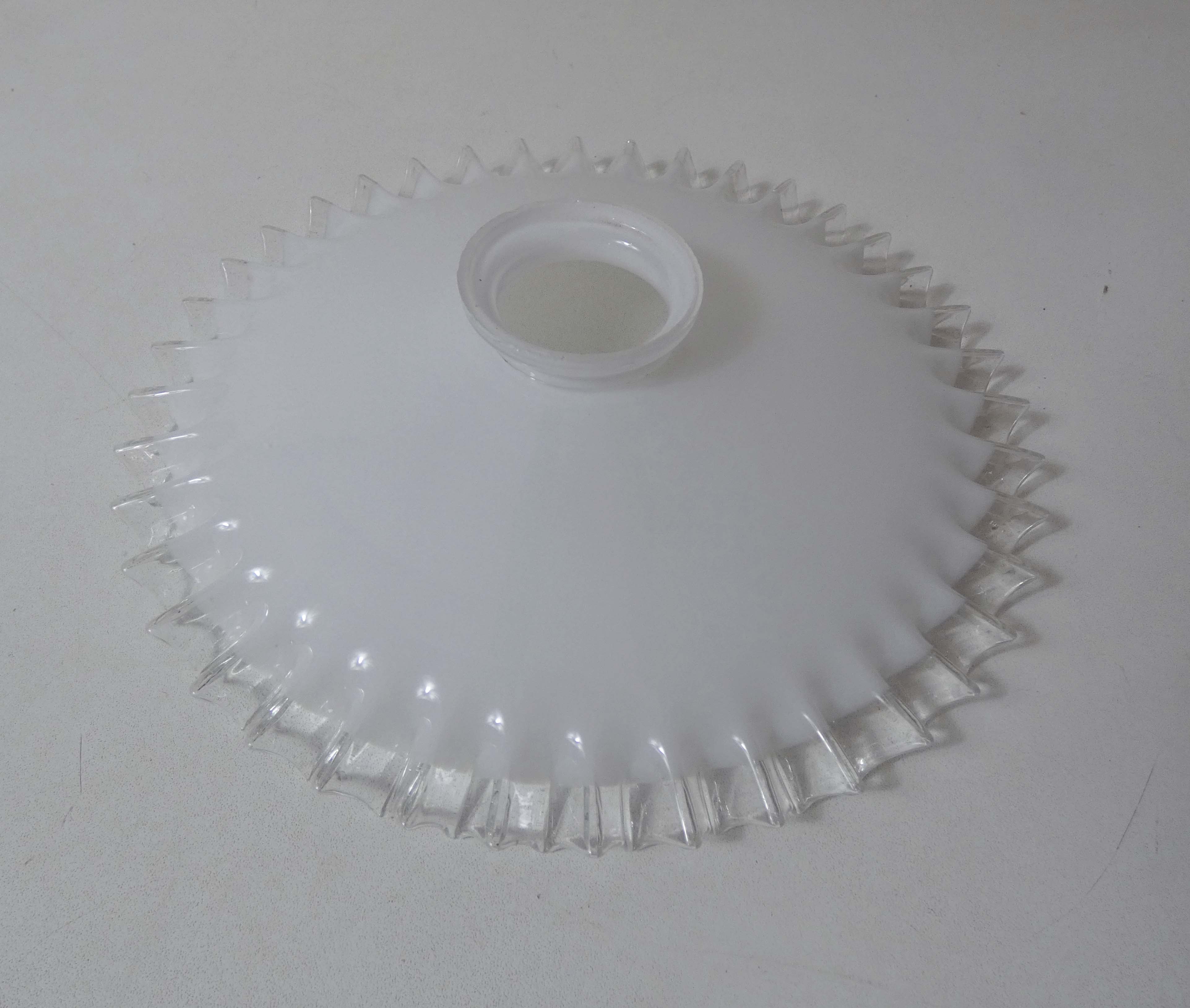 Lampshade in opaline glass white vintage