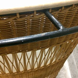 Vintage rattan counter bar
