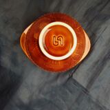 7 brown ear bowls in Sarreguemines earthenware