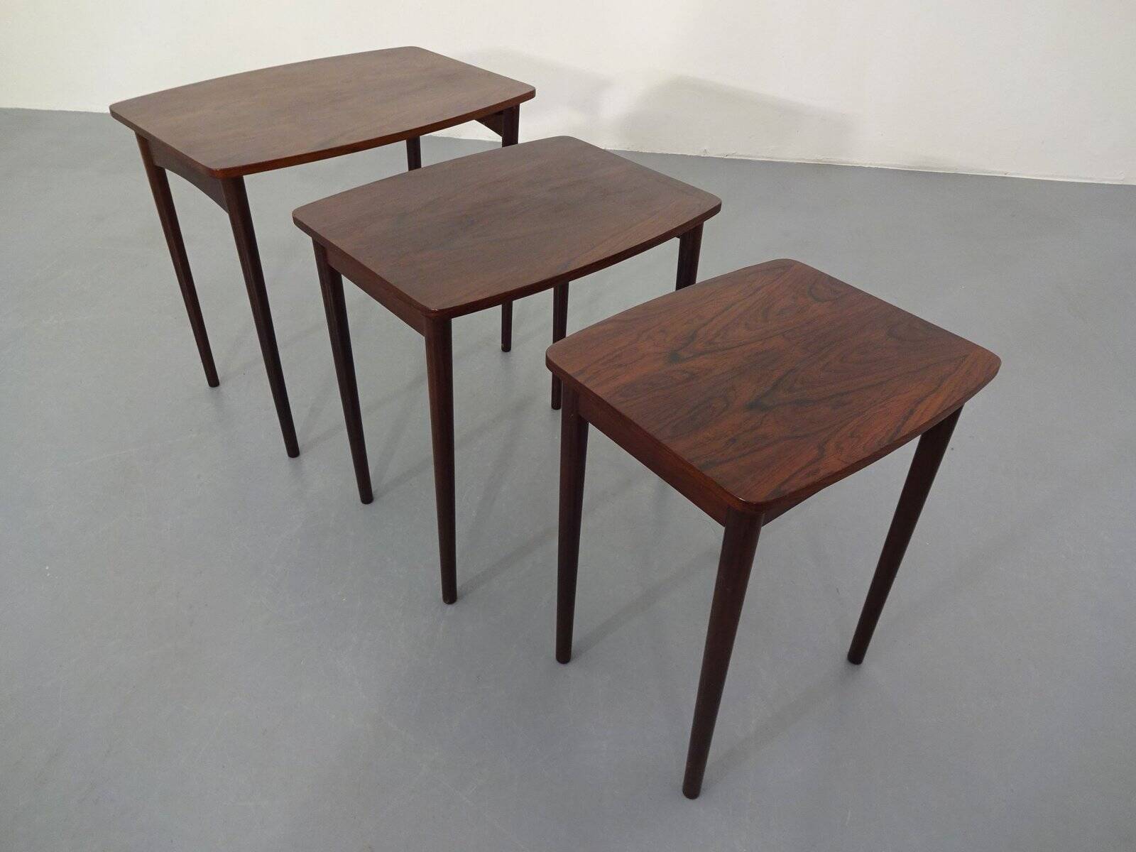 Danish Rosewood Nesting Tables, 1960s, Set of 3