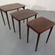 Danish Rosewood Nesting Tables, 1960s, Set of 3