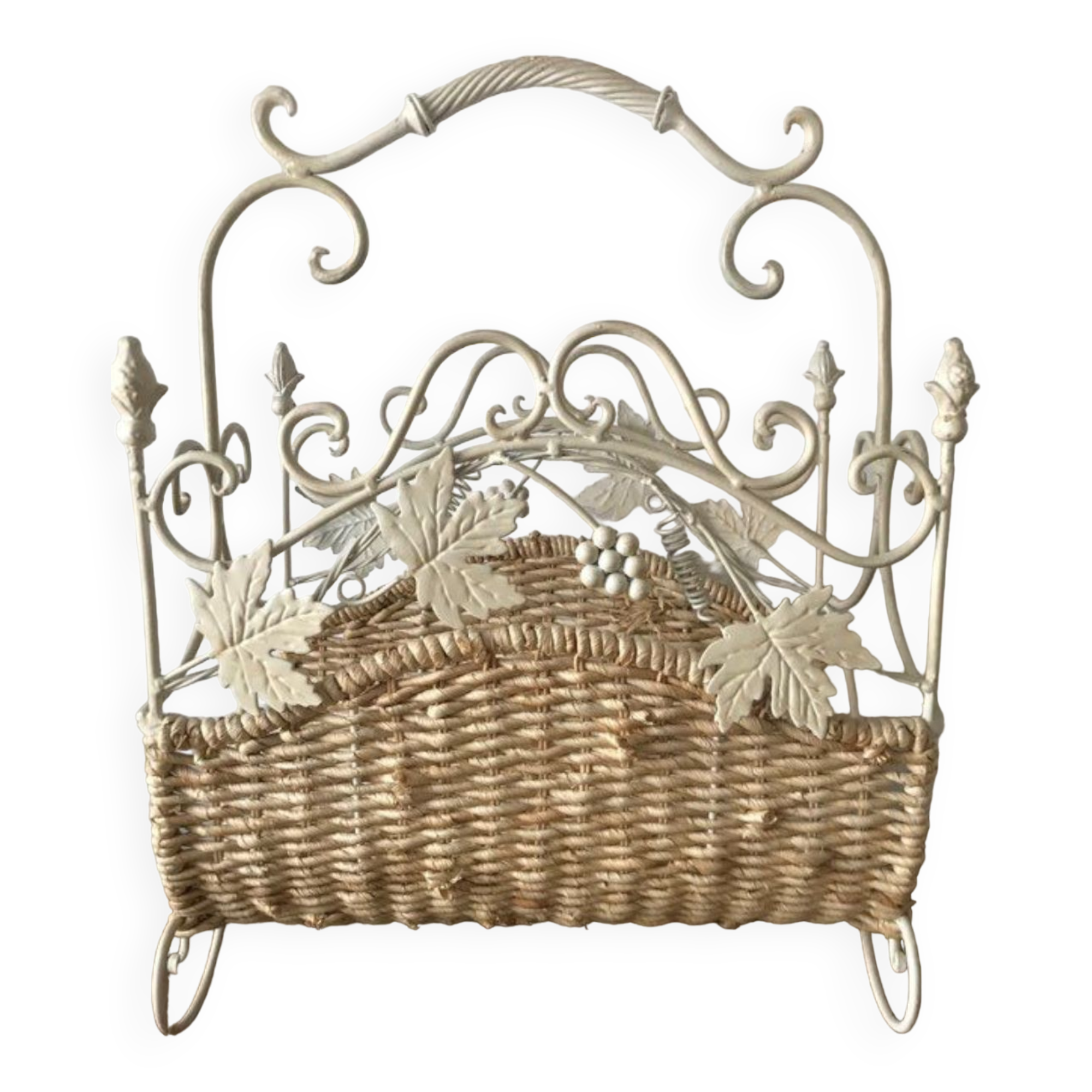 Wrought iron magazine rack