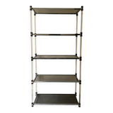 Hollis Jones plexiglass, brass & smoked glass bookcase, 1970 design