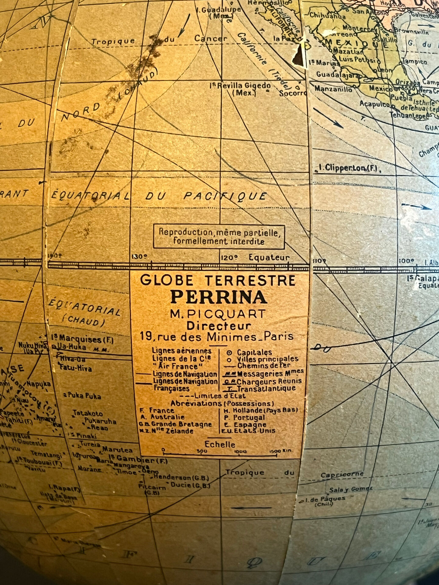 Perrina luminous globe 1950