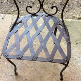 Garden chairs, wrought iron