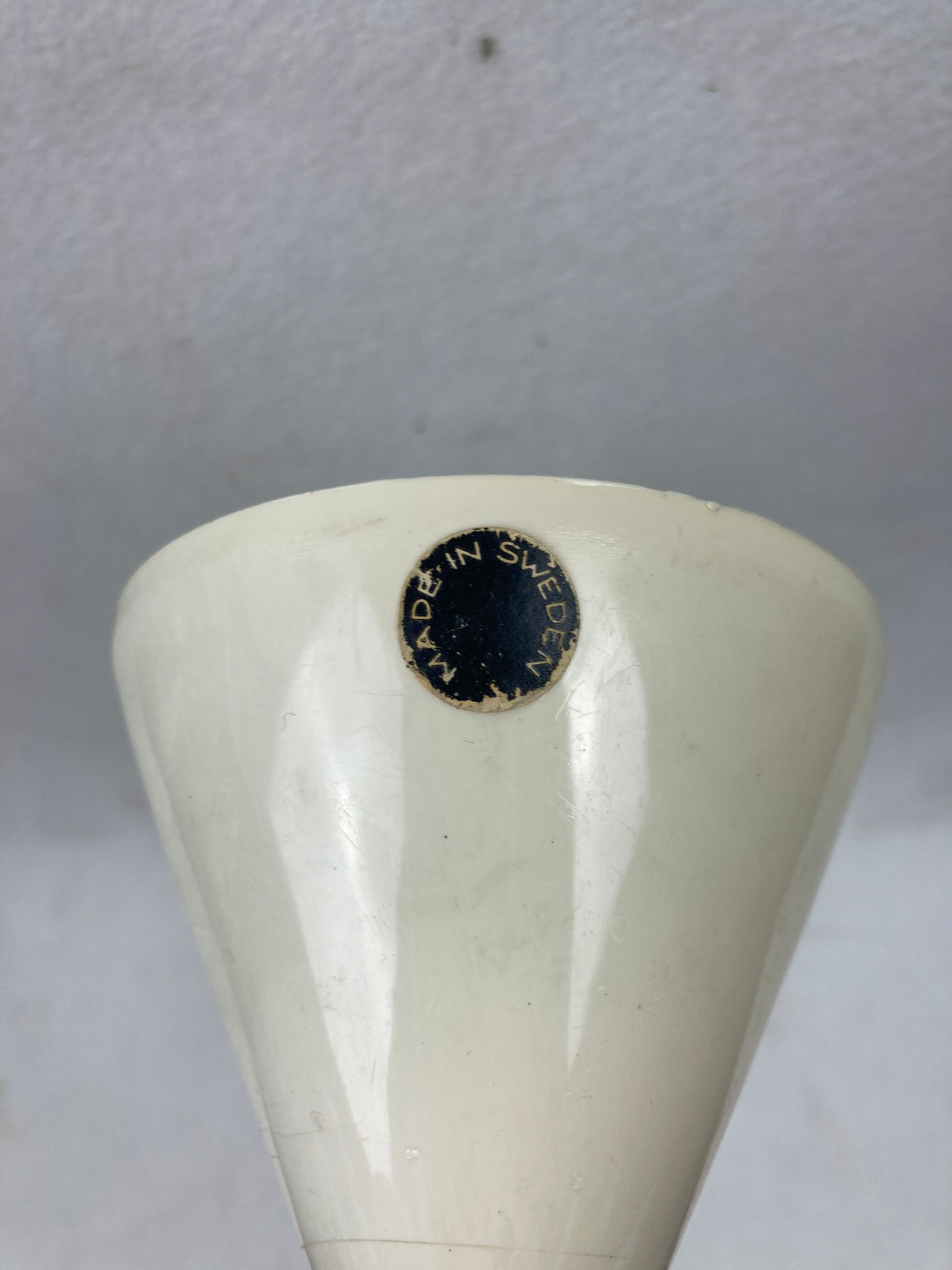 Cascade glass and teak lamp by Uno & Östen Kristiansson for Luxus, Sweden 1960s