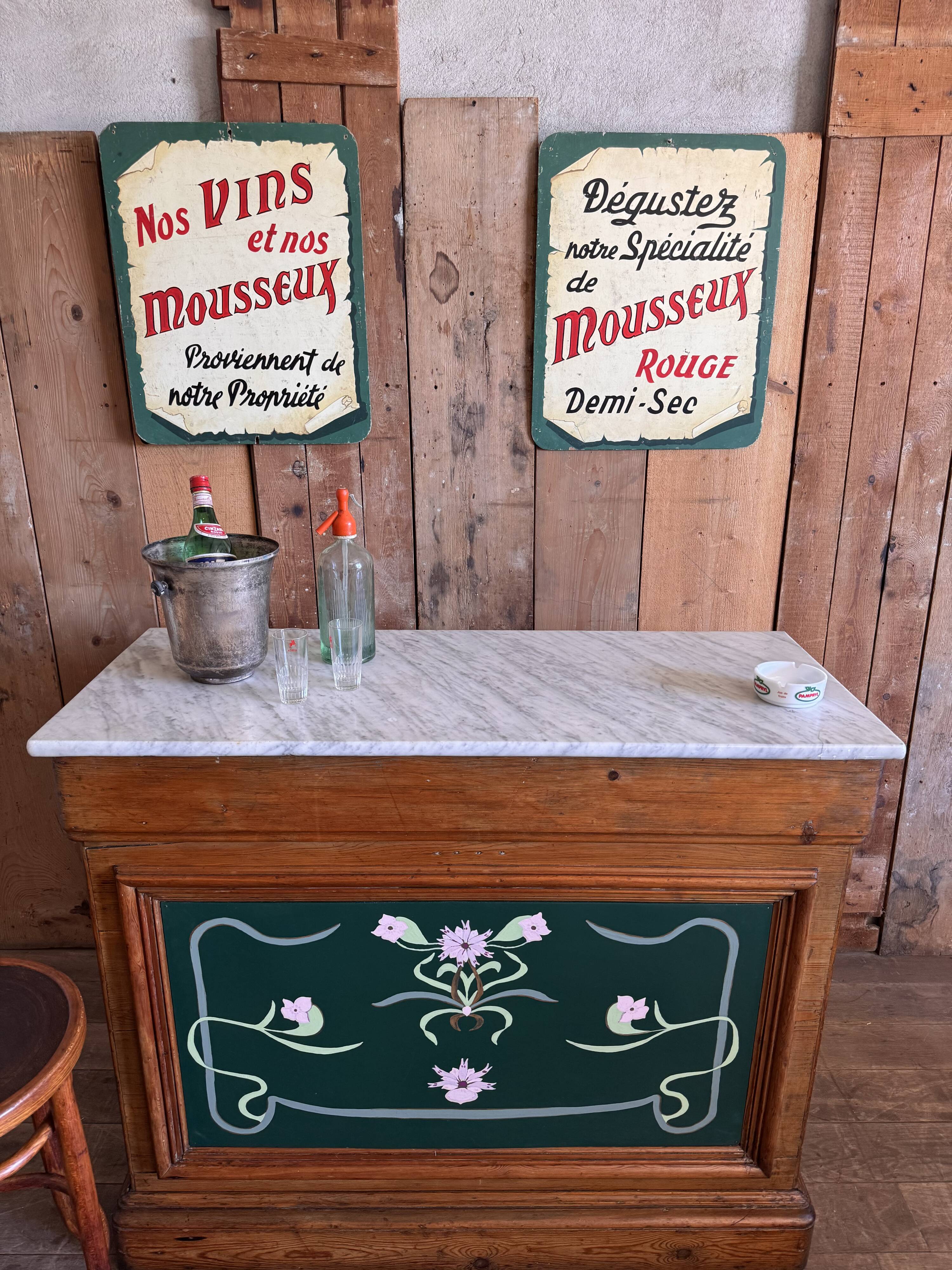 Comptoir bar ancien art nouveau