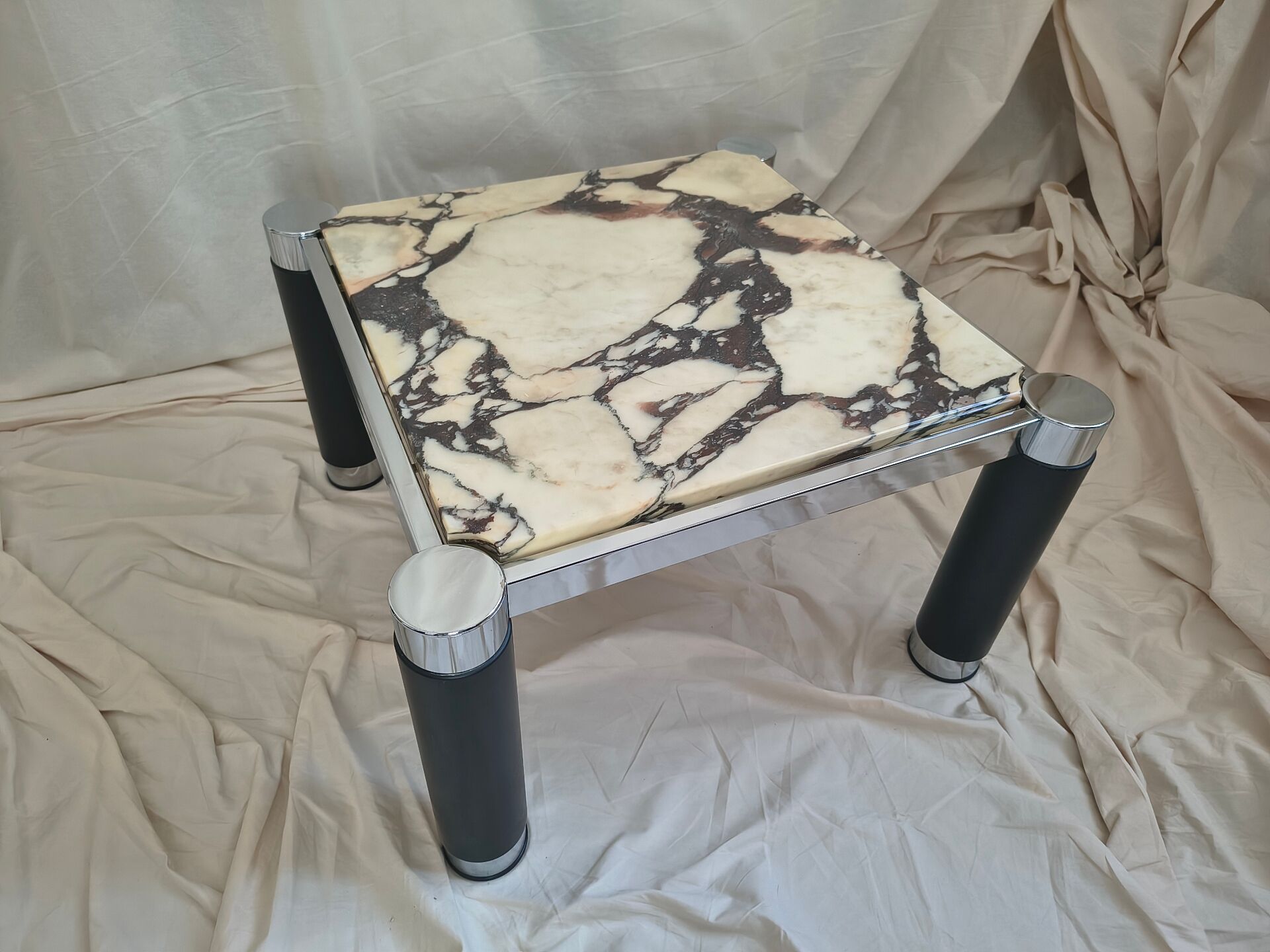 Table basse marbre de Calacatta début 1980