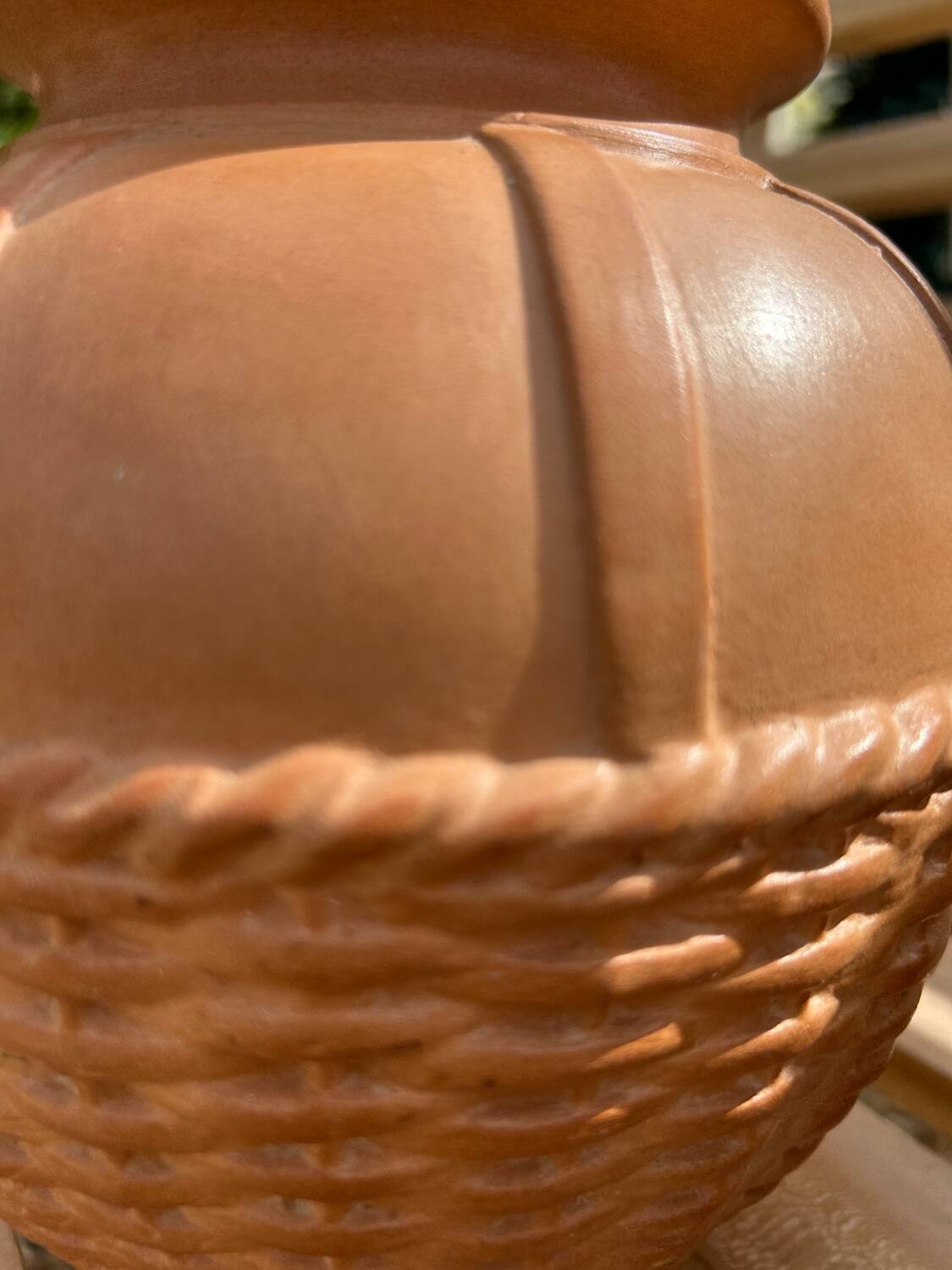 Pair of vintage terracotta lamps from the 1970s