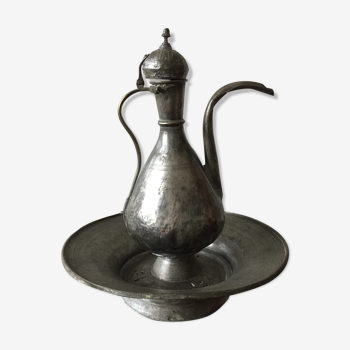 Ottoman turkish copper ewer & basin antique