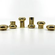 6 small brass candlesticks • Landskrona Mässing • Sweden • Circa 1978