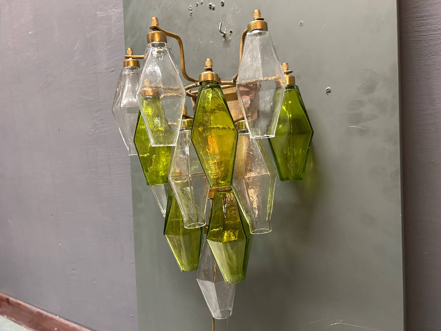 Murano Glass Poliedri Sconces, Italy, 1980s - Set of 2