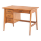 Vintage oak desk. Compass legs with drawers. France, 1950s