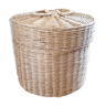 Wicker basket and its lid