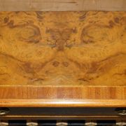 Flamed walnut sideboard for 36 bottles with drawer