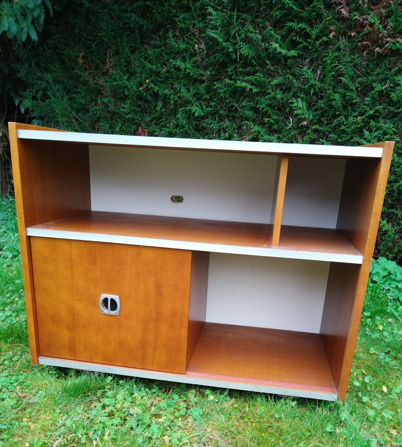 Meuble hi-fi, vynile en Teck