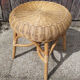 Peestal table, coffee table, bamboo and rattan, vintage, 60s
