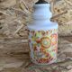 Old White Opaline Pendant Lamp + Yellow Orange Decor 70s Vintage