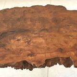 Brutalist coffee table in elm magnifying glass