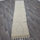 Traditional handmade natural wool rug size 75/300 cm