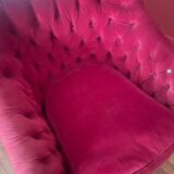Living room with padded sofa plus two armchairs