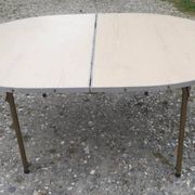 Ensemble table et duo chaises pliantes camping vintage 1970