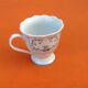4 Cups / Saucers (shower foot) Coffee Porcelain arabesque décor / flowers