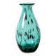 Vase rare en verre d'art Lenox American Design, bleu sarcelle et moucheté d'or, années 1990
