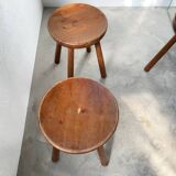 4 hammered brutalist stools