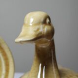 Small vintage terrine GEO from the 50s-60s, beige ceramic duck.