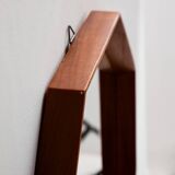 Octagonal teak framed mirror