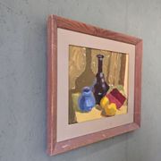 Mid-Century Modern Swedish "Lemons & Pots" Vintage Still Life Oil Painting, 1949