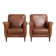 Comfortable set of sheepskin armchairs with and a timeless design