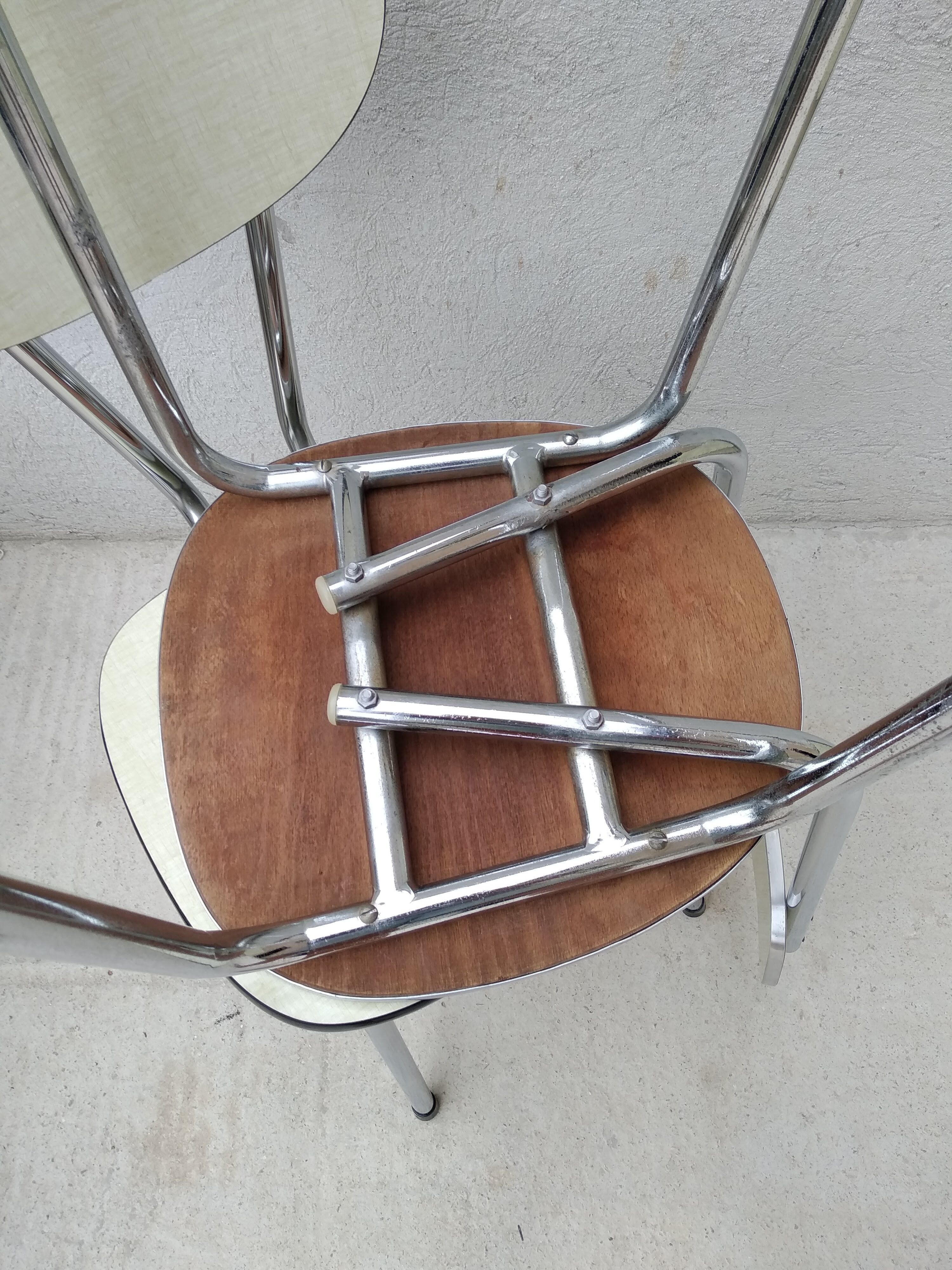 Light green formica chair 60s