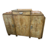 Buffet Art Déco en bois et marbre