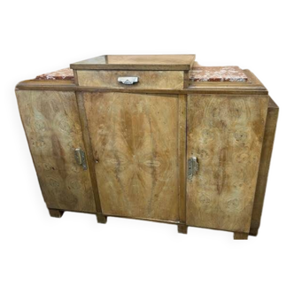 Art Deco buffet in wood and marble