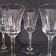Set of 6 water glasses and 6 wine glasses in cut crystal Val Saint Lambert