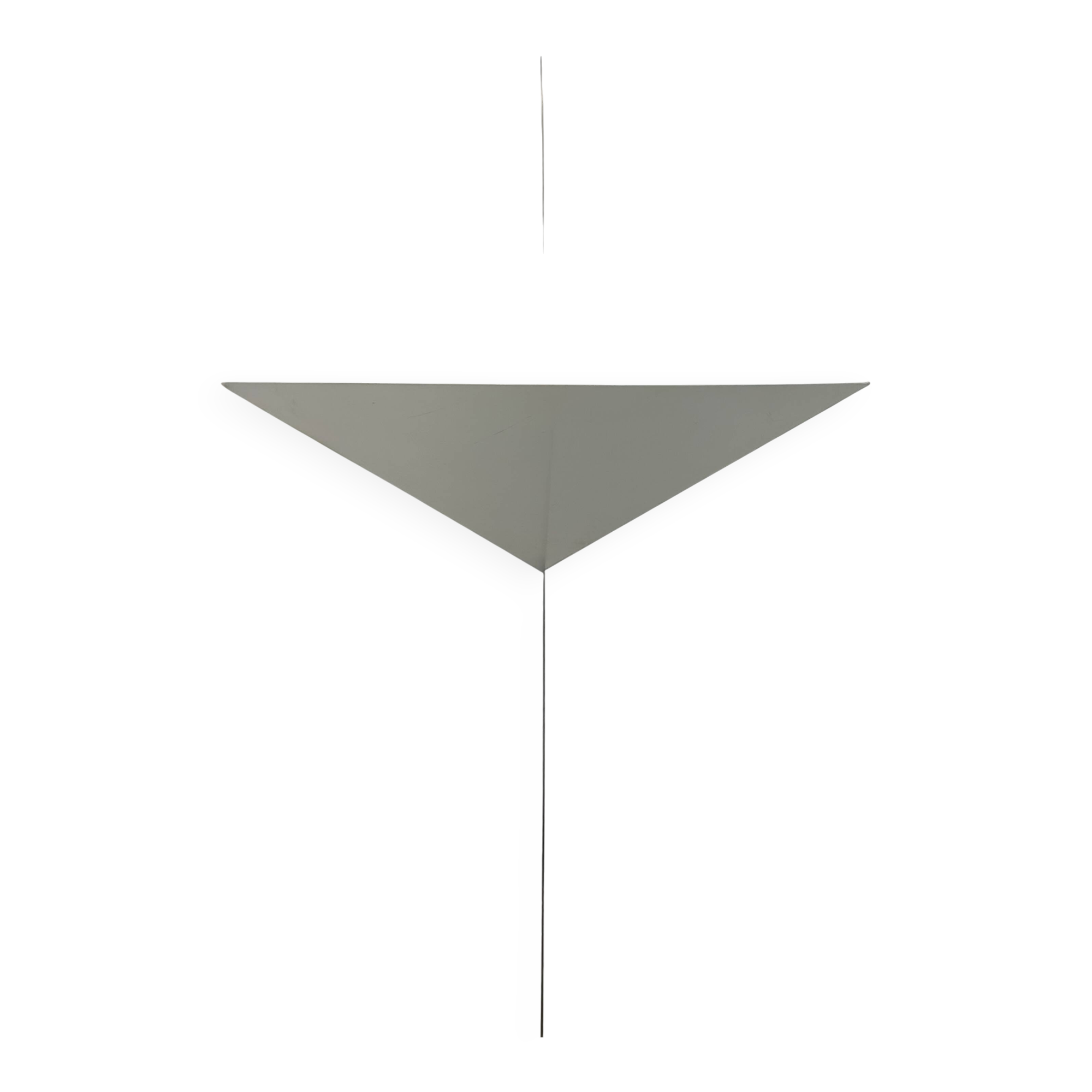 White lacquered metal corner wall light, France, 1970