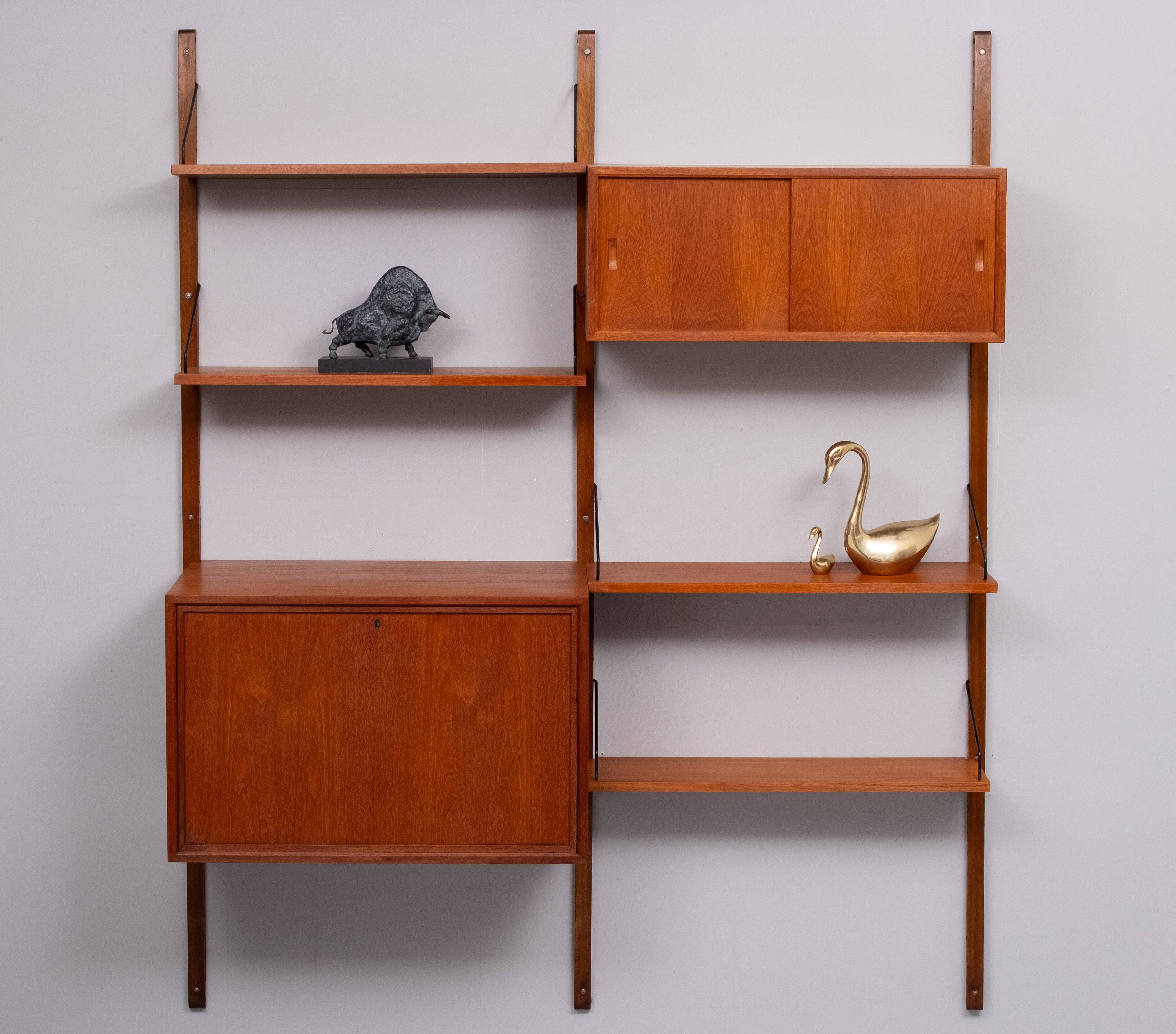 Royal Modular Wall System in Teak by Poul Cadovius Denmark