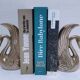 Pair of vintage stylized brass bird bookends