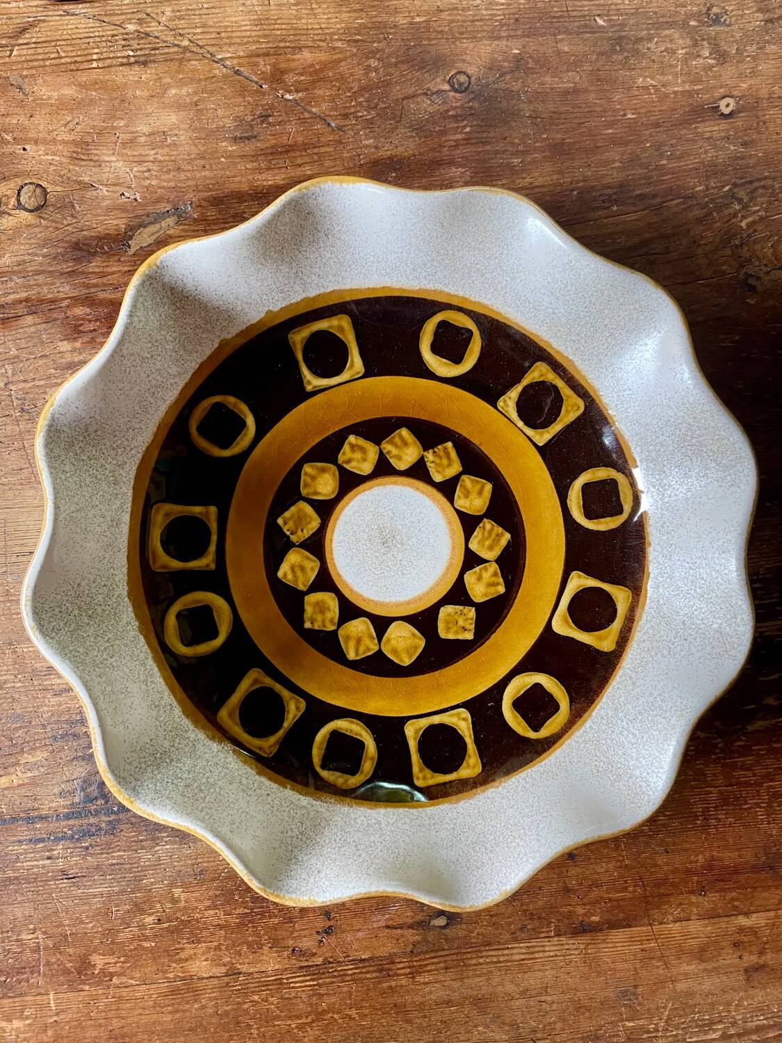 Graphic German ceramic dish